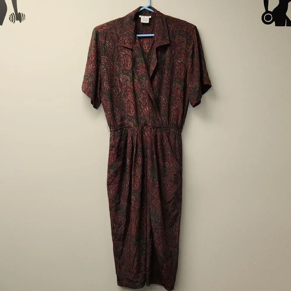 Vintage Talbots Paisley Dress Shoulder Pads 6